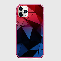 Чехол iPhone 11 Pro матовый Абстрактная геометрия polygon, цвет: 3D-малиновый
