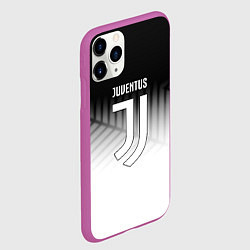 Чехол iPhone 11 Pro матовый Ювентус геометрия, цвет: 3D-фиолетовый — фото 2