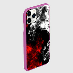 Чехол iPhone 11 Pro матовый Битва дыма и огня, цвет: 3D-фиолетовый — фото 2