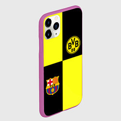 Чехол iPhone 11 Pro матовый Barcelona x Borussia, цвет: 3D-фиолетовый — фото 2