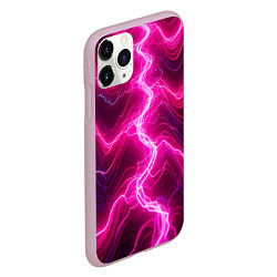 Чехол iPhone 11 Pro матовый Pink lightnings - ai art fantasy, цвет: 3D-розовый — фото 2