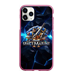 Чехол iPhone 11 Pro матовый Captain Titus Warhammer 40000 space marine 2, цвет: 3D-малиновый