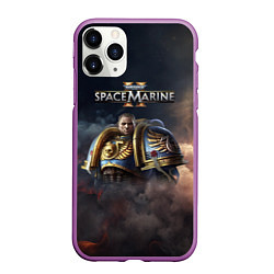 Чехол iPhone 11 Pro матовый Captain Titus Warhammer 40000 space marine 2, цвет: 3D-фиолетовый