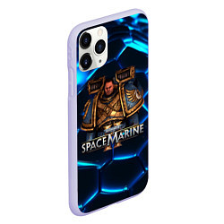 Чехол iPhone 11 Pro матовый Captain Warhammer 40000 space marine 2 Titus, цвет: 3D-светло-сиреневый — фото 2