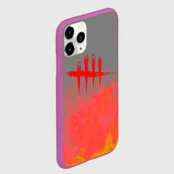 Чехол iPhone 11 Pro матовый Dead by Daylight logo fire, цвет: 3D-фиолетовый — фото 2