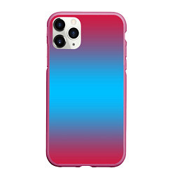 Чехол iPhone 11 Pro матовый Neon gradeinet, цвет: 3D-малиновый