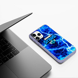 Чехол iPhone 11 Pro матовый Brawl stars storm, цвет: 3D-светло-сиреневый — фото 2