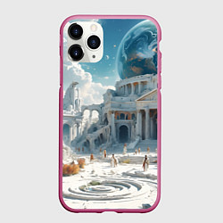 Чехол iPhone 11 Pro матовый Фантастическая античность, цвет: 3D-малиновый