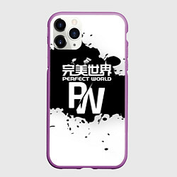Чехол iPhone 11 Pro матовый Perfect world краски, цвет: 3D-фиолетовый