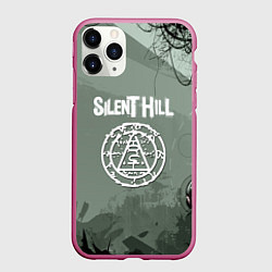 Чехол iPhone 11 Pro матовый Silent hill тёмная материя, цвет: 3D-малиновый