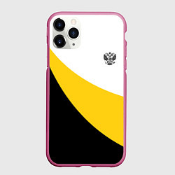 Чехол iPhone 11 Pro матовый Сокрушу пред ним врагов его малый черный герб Нико, цвет: 3D-малиновый