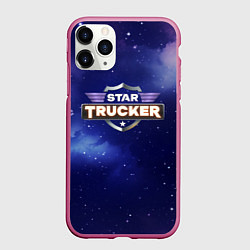 Чехол iPhone 11 Pro матовый Star Trucker logo space, цвет: 3D-малиновый