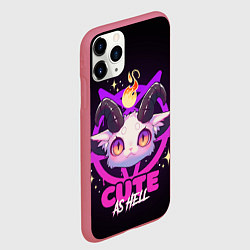 Чехол iPhone 11 Pro матовый Cute as hell, цвет: 3D-малиновый — фото 2