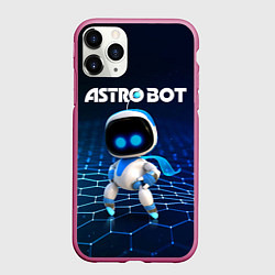 Чехол iPhone 11 Pro матовый Астро бот, цвет: 3D-малиновый