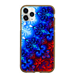 Чехол iPhone 11 Pro матовый Душа моя Россия 2, цвет: 3D-коричневый