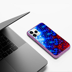 Чехол iPhone 11 Pro матовый Душа моя Россия 2, цвет: 3D-фиолетовый — фото 2