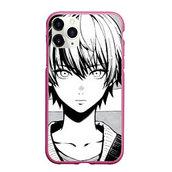 Чехол iPhone 11 Pro матовый A boy manga, цвет: 3D-малиновый