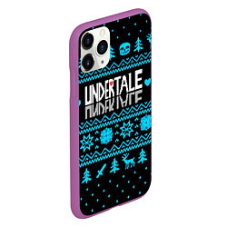 Чехол iPhone 11 Pro матовый Undertale rpg winter, цвет: 3D-фиолетовый — фото 2