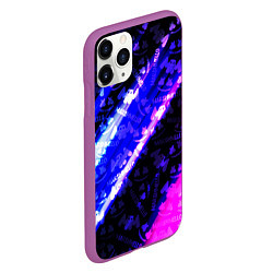 Чехол iPhone 11 Pro матовый Marshmello neon steel, цвет: 3D-фиолетовый — фото 2