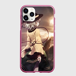 Чехол iPhone 11 Pro матовый Touhou Project Койши Комейдзи взгляд на рассвет, цвет: 3D-малиновый