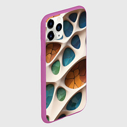 Чехол iPhone 11 Pro матовый Вдохновлено Антонио Гауди, цвет: 3D-фиолетовый — фото 2