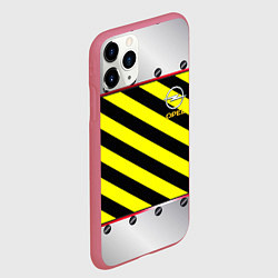 Чехол iPhone 11 Pro матовый Opel линии, цвет: 3D-малиновый — фото 2
