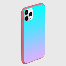 Чехол iPhone 11 Pro матовый Неоновые разводы градиента, цвет: 3D-малиновый — фото 2