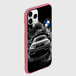 Чехол iPhone 11 Pro матовый BMW абстрактный дым, цвет: 3D-малиновый — фото 2