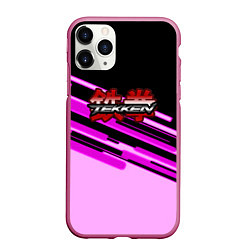 Чехол iPhone 11 Pro матовый Tekken pink line, цвет: 3D-малиновый