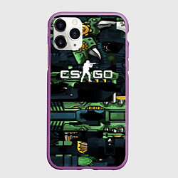 Чехол iPhone 11 Pro матовый Counter strike gamer, цвет: 3D-фиолетовый