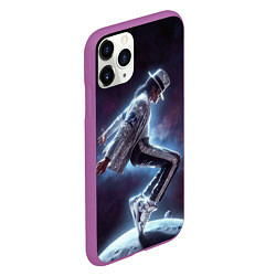 Чехол iPhone 11 Pro матовый Michael Jackson on the moon, цвет: 3D-фиолетовый — фото 2