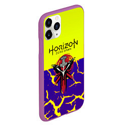 Чехол iPhone 11 Pro матовый Horizon zero dawn разломы, цвет: 3D-фиолетовый — фото 2