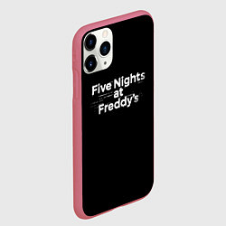 Чехол iPhone 11 Pro матовый Friday Night Funkin logo, цвет: 3D-малиновый — фото 2