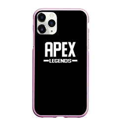 Чехол iPhone 11 Pro матовый Apex legends logo white, цвет: 3D-розовый