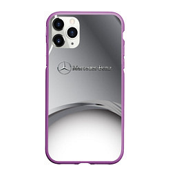 Чехол iPhone 11 Pro матовый Mercedes benz grey, цвет: 3D-фиолетовый