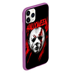 Чехол iPhone 11 Pro матовый Halloween Michael Myers, цвет: 3D-фиолетовый — фото 2