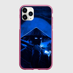Чехол iPhone 11 Pro матовый The coolness of a samurai, цвет: 3D-малиновый
