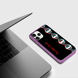 Чехол iPhone 11 Pro матовый The Elder Scrolls glitch logo, цвет: 3D-фиолетовый — фото 2
