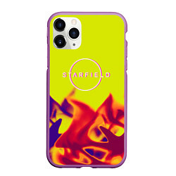 Чехол iPhone 11 Pro матовый Starfield fire steel, цвет: 3D-фиолетовый