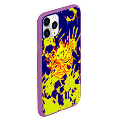 Чехол iPhone 11 Pro матовый Cyberpunk 2077 hands, цвет: 3D-фиолетовый — фото 2