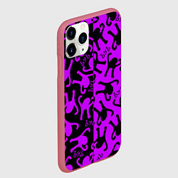 Чехол iPhone 11 Pro матовый Ъуъ съука mem pattern, цвет: 3D-малиновый — фото 2