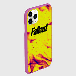 Чехол iPhone 11 Pro матовый Fallout fire steel, цвет: 3D-фиолетовый — фото 2