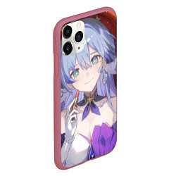 Чехол iPhone 11 Pro матовый Honkai Star Rail Robin, цвет: 3D-малиновый — фото 2