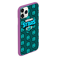 Чехол iPhone 11 Pro матовый Brawl stars mobile, цвет: 3D-фиолетовый — фото 2