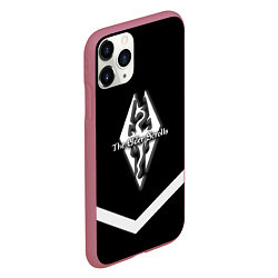 Чехол iPhone 11 Pro матовый The Elder Scrolls geometry steel, цвет: 3D-малиновый — фото 2