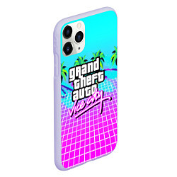 Чехол iPhone 11 Pro матовый Vice city tropic collection, цвет: 3D-светло-сиреневый — фото 2