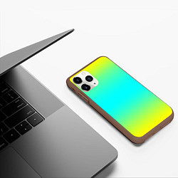 Чехол iPhone 11 Pro матовый Кислотный градиент абстракция, цвет: 3D-коричневый — фото 2