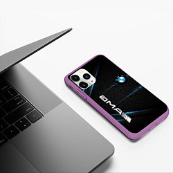 Чехол iPhone 11 Pro матовый BMW metal steel, цвет: 3D-фиолетовый — фото 2