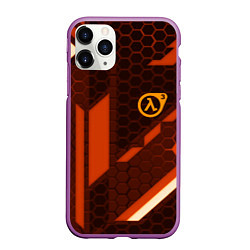 Чехол iPhone 11 Pro матовый Half life geometry steel metal, цвет: 3D-фиолетовый