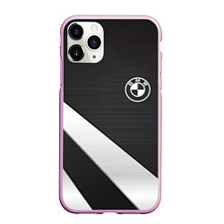 Чехол iPhone 11 Pro матовый BMW sport line geometry steel, цвет: 3D-розовый